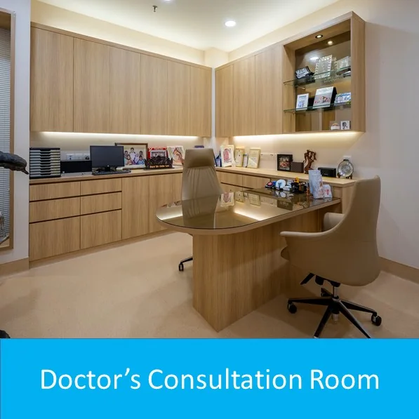 Ruang konsultasi dokter — galeri resmi Alpha IVF Kuala Lumpur.